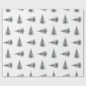 Minimale kerstboom cadeaupapier (Vlak)