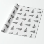 Minimale kerstboom cadeaupapier (Uitgerold)