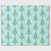 Minimale kerstboom cadeaupapier (Vlak)
