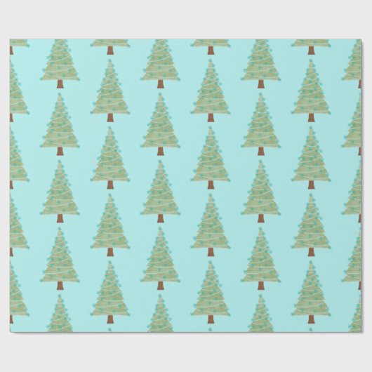 Minimale kerstboom cadeaupapier (Vlak)