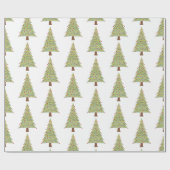 Minimale kerstboom cadeaupapier (Vlak)