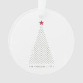 Minimale kerstboom | Eenvoudig reinigen rode ster Ornament (voorkant)