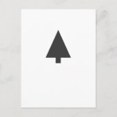 Minimale kerstboom | Eenvoudig zwart-wit Briefkaart (Voorkant)