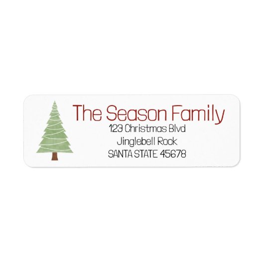 Minimale kerstboom etiket (Voorkant)