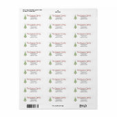 Minimale kerstboom etiket (Full Sheet)