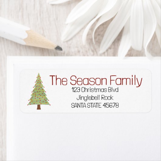 Minimale kerstboom etiket (Insitu)