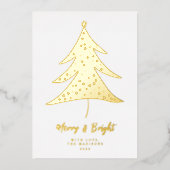 Minimale kerstboom folie feestdagenkaart (Voorkant)