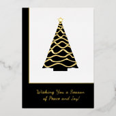 Minimale kerstboom Folie Zakelijke vakantie Kaart (Voorkant)