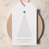 Minimale kerstboom | Green Star Scandi Cadeaulabel