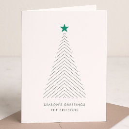 Minimale kerstboom | Green Star Scandi Feestdagen Kaart