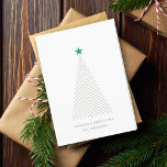 Minimale kerstboom | Green Star Scandi Feestdagen Kaart<br><div class="desc">Eenvoudig,  stijlvol,  minimalistisch gevouwen vakantiekaart met een "schandi"-schandalige minimale kerstboom met een eenvoudige groene ster. Het ontwerp is uitgerust met moderne,  minimalistische typografie die gemakkelijk kan worden aangepast met uw eigen begroeting,  familienaam & jaar,  ideaal voor het feestseizoen! #christmas #minimalist #feestaycard #scandinavian</div>