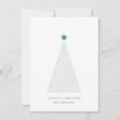 Minimale kerstboom | Green Star Scandi Feestdagenkaart (Voorkant)