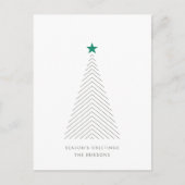 Minimale kerstboom | Green Star Scandi Feestdagenkaart (Voorkant)