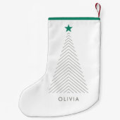 Minimale kerstboom | Green Star Scandi Kleine Kerstsok (Achterkant)