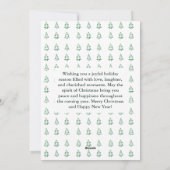 Minimale kerstboom in watercolor - Geen foto Feestdagenkaart (Achterkant)