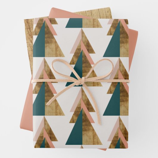 Minimale kerstboom inpakpapier vel (In situ)