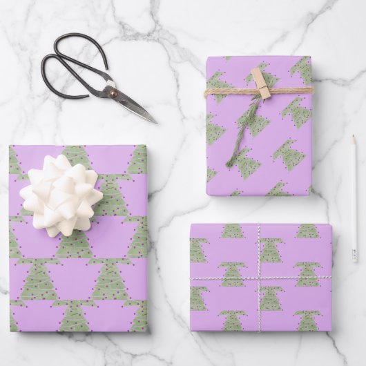 Minimale kerstboom inpakpapier vel (Voorkant)