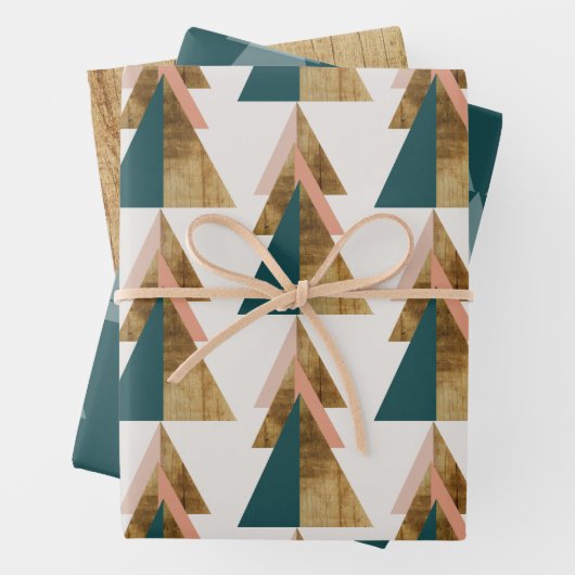 Minimale kerstboom inpakpapier vel (In situ)