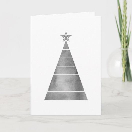 Minimale kerstboom kaart (Voorkant)