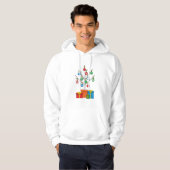 Minimale kerstboom met Cadeaus Hoodie (Voorkant volledig)
