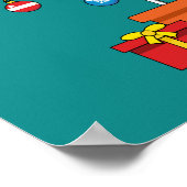 Minimale kerstboom met Cadeaus Poster (Hoek)