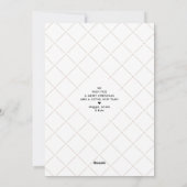 Minimale kerstboom met een bijtende tun-typografie feestdagenkaart (Achterkant)