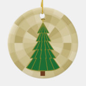 Minimale kerstboom op goud keramisch ornament (Achterkant)