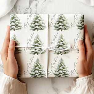 Minimale Kerstboom Prettig Kerstfeest Cadeaupapier