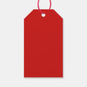 Minimale kerstboom rood en wit cadeaulabel (Achterkant)