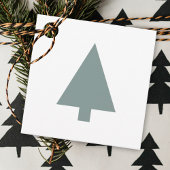 Minimale kerstboom | Sage Green Clean Simple Bedankjes Labels