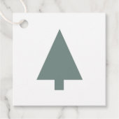 Minimale kerstboom | Sage Green Clean Simple Bedankjes Labels (Voorkant)