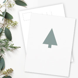 Minimale kerstboom | Sage Green Clean Simple Briefkaart