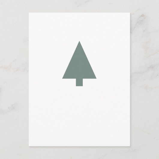 Minimale kerstboom | Sage Green Clean Simple Briefkaart (Voorkant)