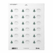 Minimale kerstboom | Sage Green Clean Simple Etiket (Full Sheet)