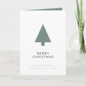 Minimale kerstboom | Sage Green Clean Simple Feestdagen Kaart (Voorkant)