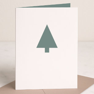 Minimale kerstboom   Sage Green Clean Simple Feestdagen Kaart