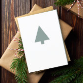 Minimale kerstboom | Sage Green Clean Simple Feestdagen Kaart