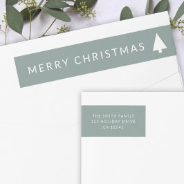 Minimale kerstboom | Sage Green Simple Address