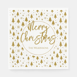 Minimale kerstboom servet