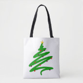 Minimale kerstboom tote bag (Voorkant)