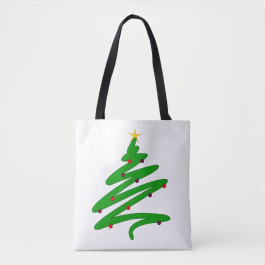 Minimale kerstboom tote bag (Voorkant)