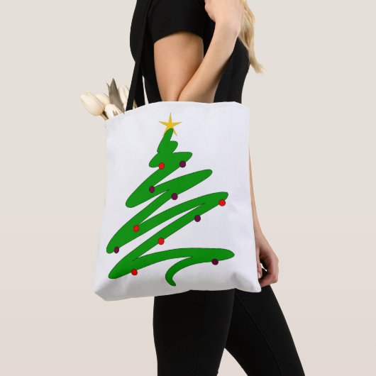Minimale kerstboom tote bag (Dichtbij)