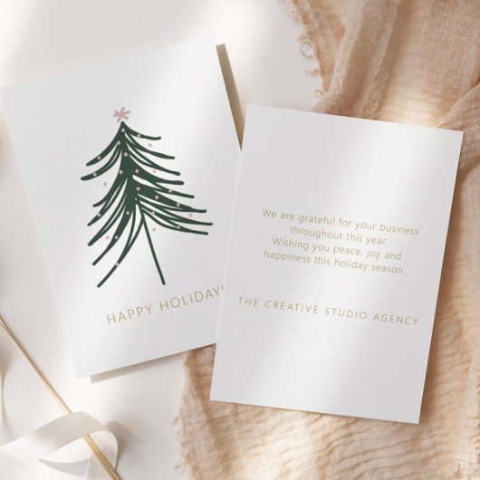 Minimale kerstboom | Vakantie Kaart