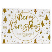 Minimale kerstboom wit goud groot cadeauzakje (Achterkant)