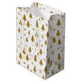 Minimale kerstboom wit goud medium cadeauzakje (Achterkant Gekanteld)