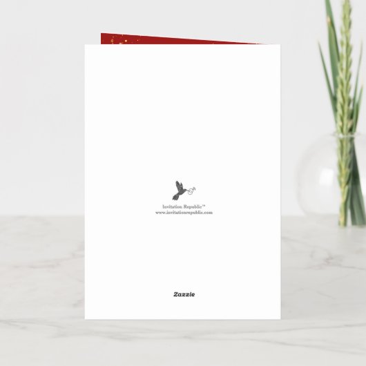 Minimale kerstboomfoto Lijst Echte Folie Feestdagenkaart (Achterkant)