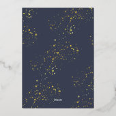 Minimale kerstboomfoto Lijst Echte Folie Feestdagenkaart (Achterkant)