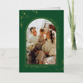 Minimale kerstboomfoto Lijst Echte Folie Feestdagenkaart (Voorkant)