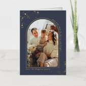 Minimale kerstboomfoto Lijst Echte Folie Wenskaart (Voorkant)