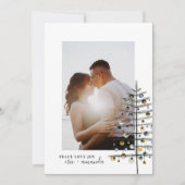 Minimale kerstboomfoto Vredesliefdesfoto Feestdagenkaart (Voorkant)